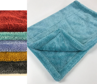 Buy blue Dual sided Twisted Loop Drying Towel 1400gsm (different colours)