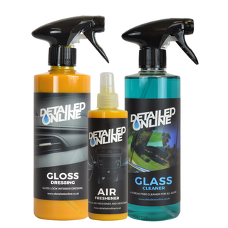 GLOSS DRESSING, GLASS CLEANER, AIR FRESHENER BUNDLE ORANGE